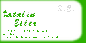 katalin eiler business card